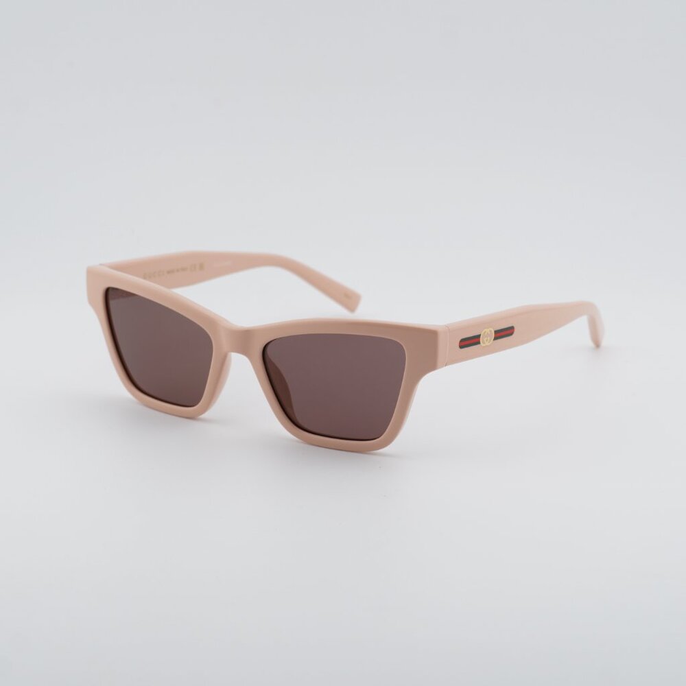 Gucci GG1982S 004 Sunglasses Shiny Vintage Pink Cat Eye Frame